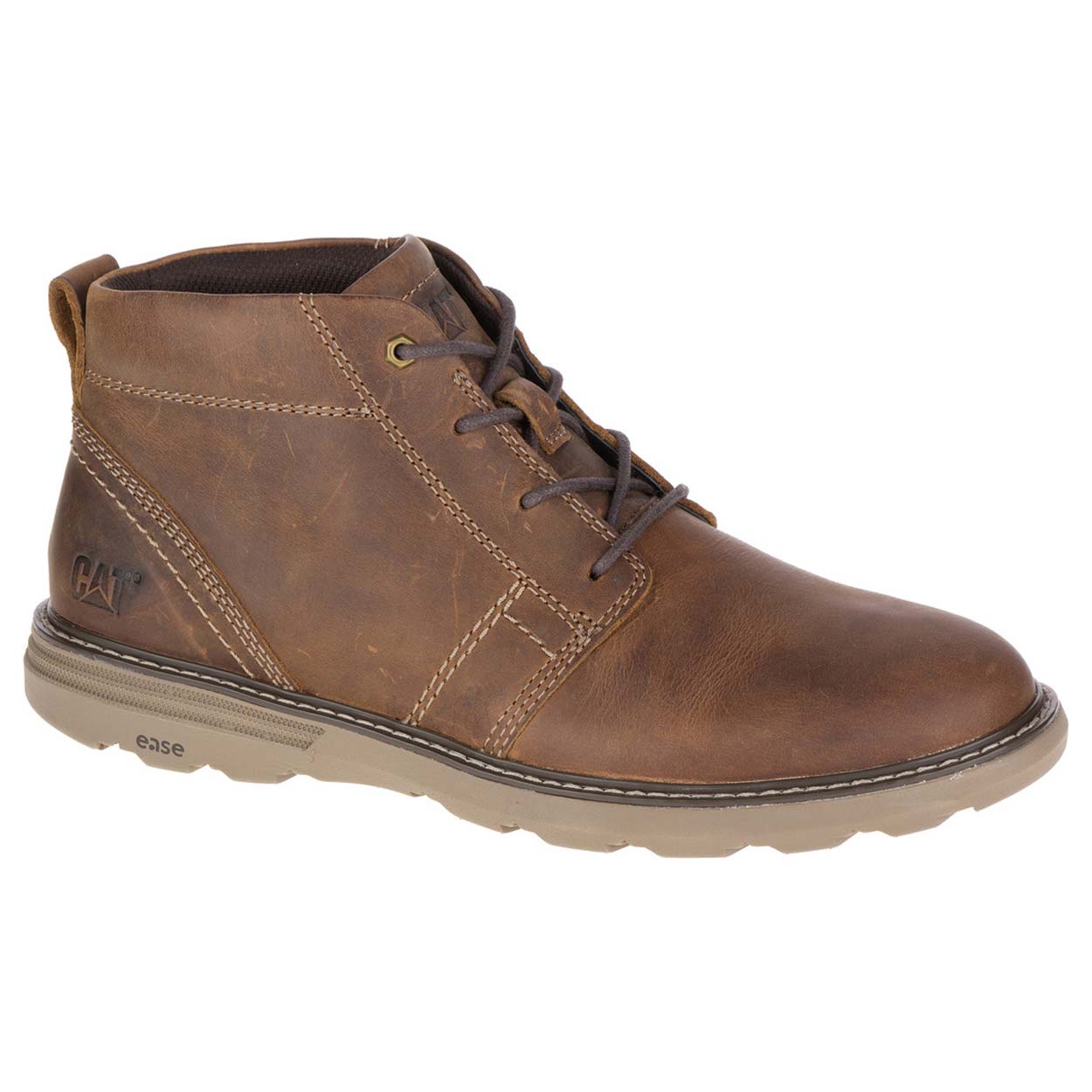 CAT FOOTWEAR TREY LEATHER BOOT DARK BEIGE