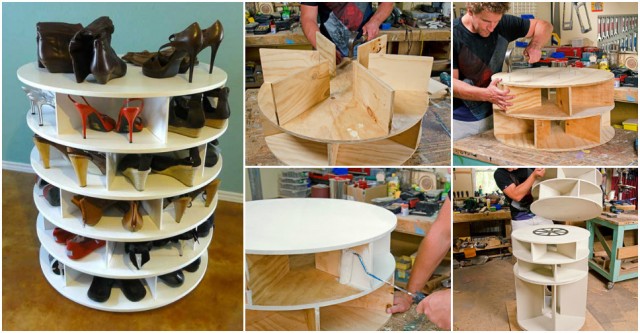 How To Make Rotational Lazy Susan Shoe Rack 640x333