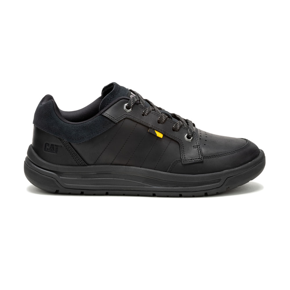 CAT FOOTWEAR APA CUSH MENS LEATHER SHOE BLACK