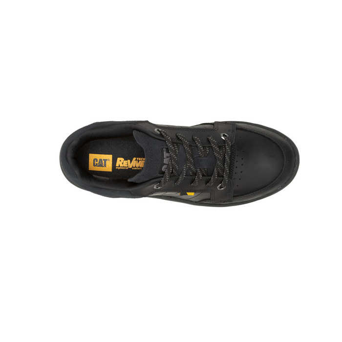 CAT FOOTWEAR APA CUSH MENS LEATHER SHOE BLACK