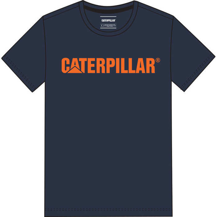 Original fit caterpillar logo tee - Detroit blue-shocking orange - Ca ...