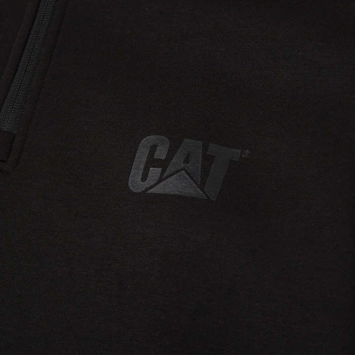 Essential 1/4 zip sweatshirt | Black | CAT Apparel