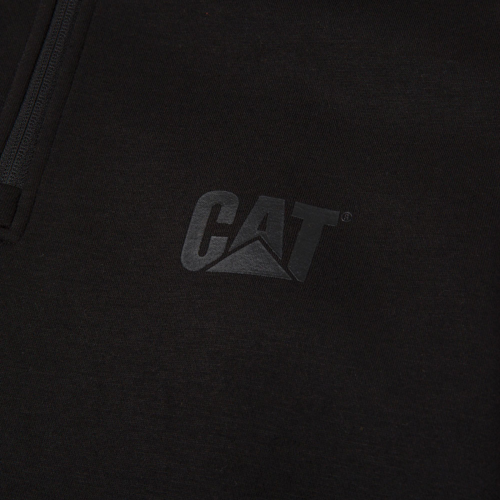Essential 1/4 zip sweatshirt | Black | CAT Apparel