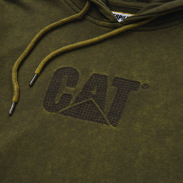 Heritage uniform embroidered hoodie - Dusty olive - Ca - tops - CAT ...