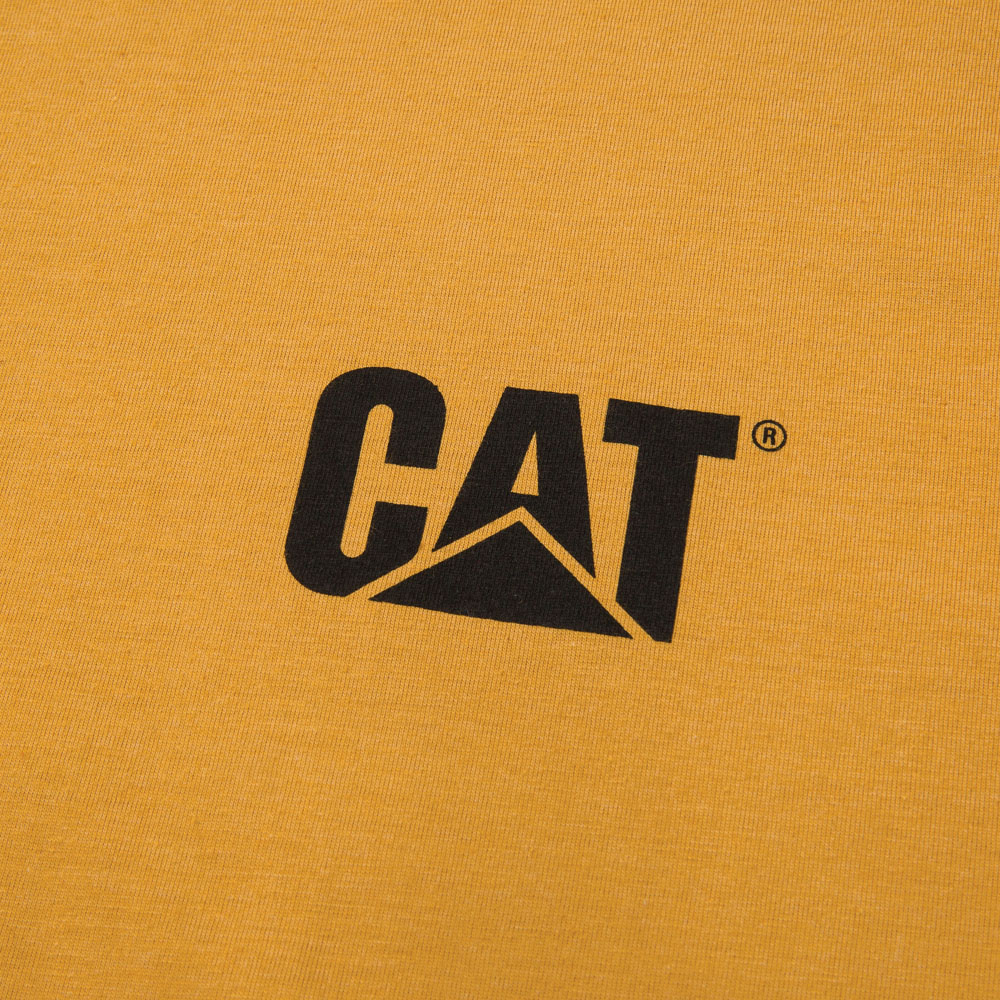 Trademark tee - Mustard yellow heather - Cw - tops - CAT Footwear