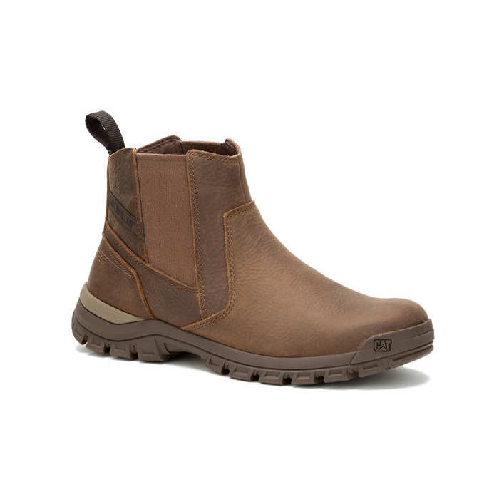 Threshold Chelsea Mens Leather Boot Wild Mushroom CAT Footwear