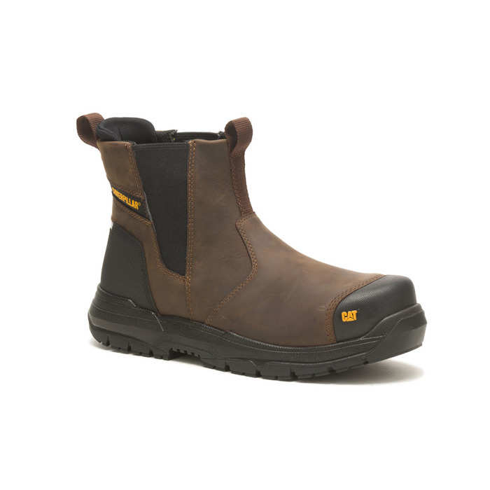 Bottes De Travail CAT Mae S3 HRO WR – Imperméables, Bout Acier, Semelle Anti-perforation, Pour Homme (hauteur 15.2 Cm)
